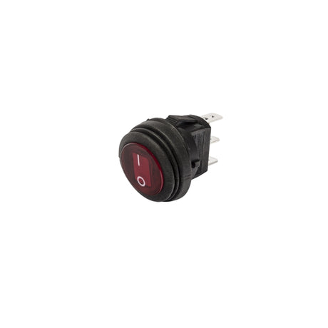 KC HiLiTES Illuminated LED 10A Round Rocker Light Switch - Red - 3113