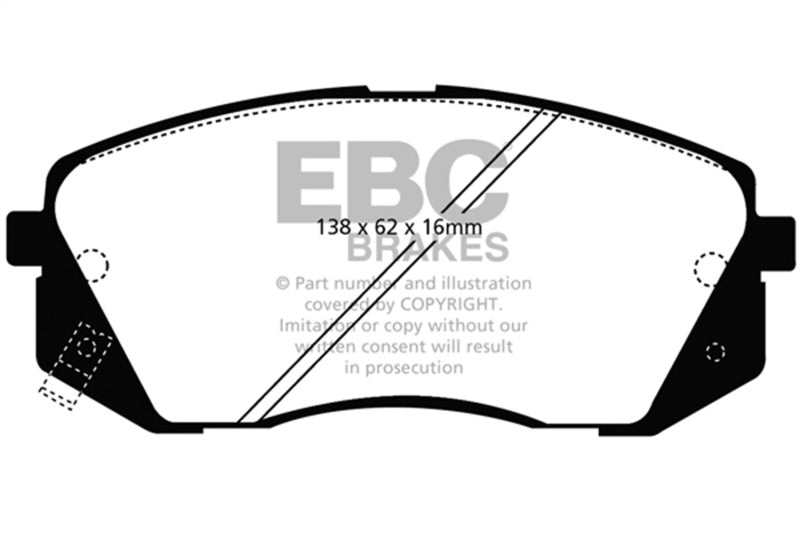 EBC UD1295 EBC 10-15 Hyundai Tucson 2.0 AWD Ultimax2 Front Brake Pads