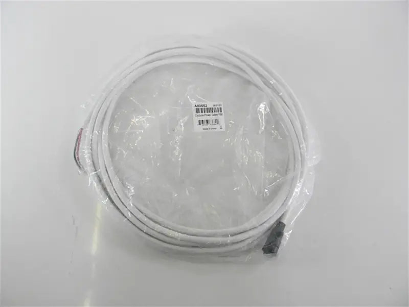 Coiled white Raymarine Cyclone Radar Power Cable in plastic packaging for easy setup