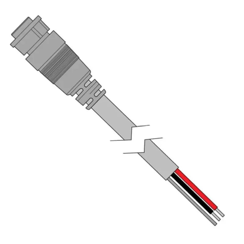 Gray red Raymarine Cyclone Radar power cable connector 25M