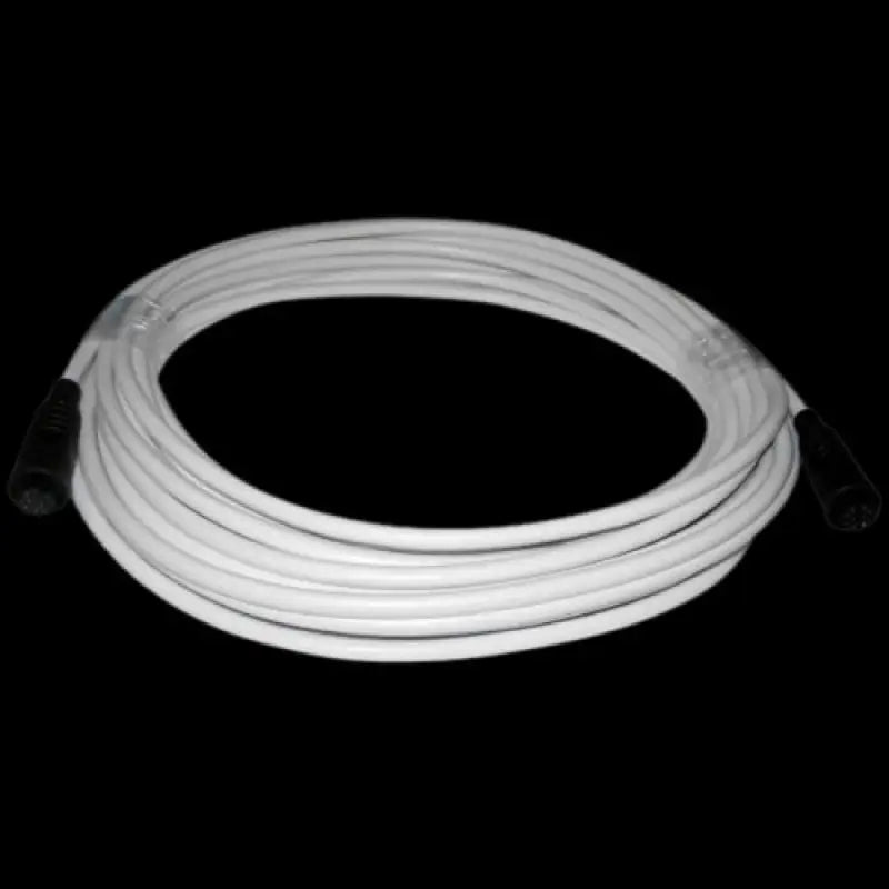 Coiled white Raymarine Cyclone Radar Data Cable with black connectors for Cyclone Radar