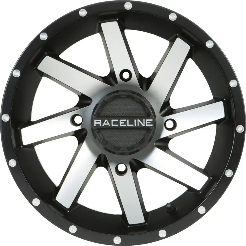 A82M-47011-52 Raceline Twist Wheel 14X7 4/110 5+2 (+10Mm) Blk/Machined 