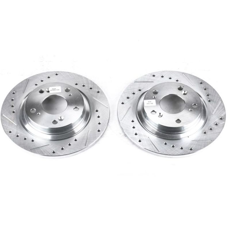PowerStop JBR928XPR Power Stop 00-09 Honda S2000 Rear Evolution Drilled & Slotted Rotors - Pair