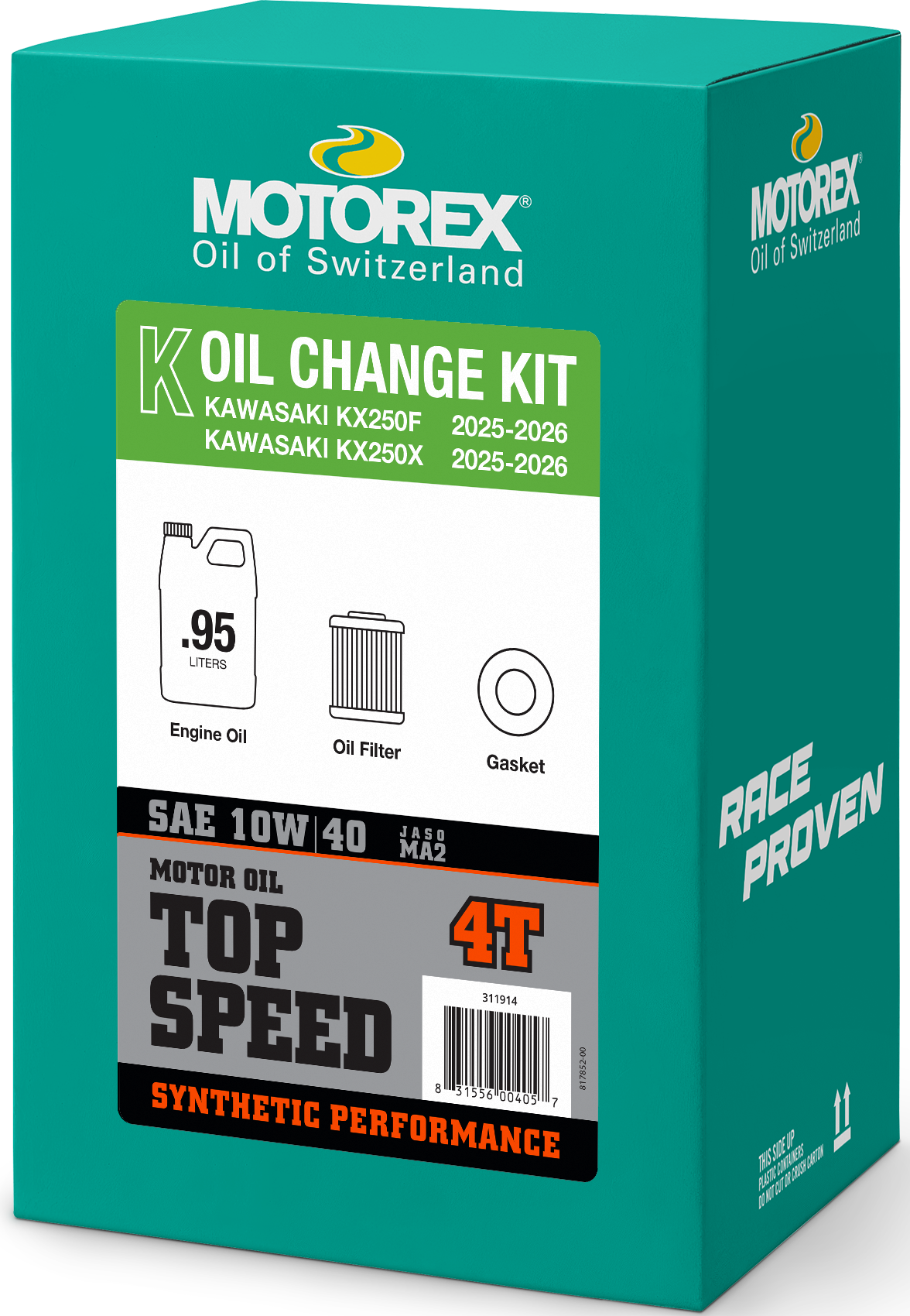Motorex Motorex Top Speed Oil Change Kit Chemicals 311915 - 0.95L 10W40