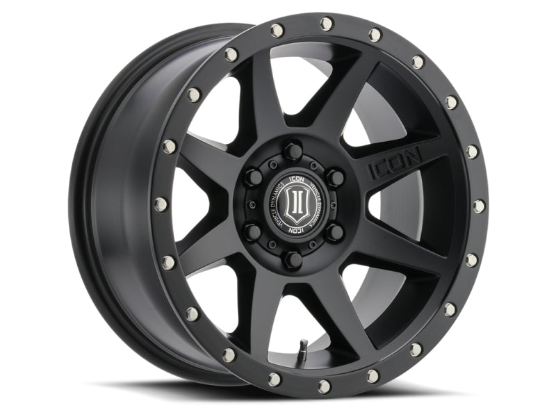 ICON 1818907345SB ICON Rebound 18x9 5x5 -12mm Offset 4.5in BS 71.5mm Bore Satin Black Wheel - 1818907345SB