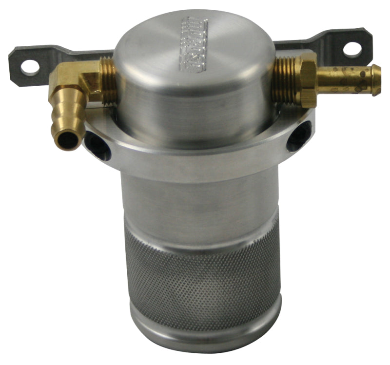 Moroso 85600 Moroso 90-05 Mazda Miata Air/Oil Separator Catch Can - Small Body - Billet Aluminum