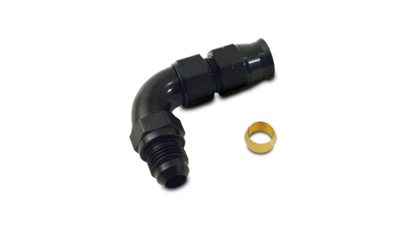 Vibrant 16585 Vibrant 90 Degree 5/16in Tube to Male -6AN Flare Adapter w/ Olive Inserts
