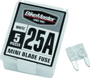 Bike Master 152447 BikeMaster 5Piece 25A Replacement Mini Blade Fuse - 152447