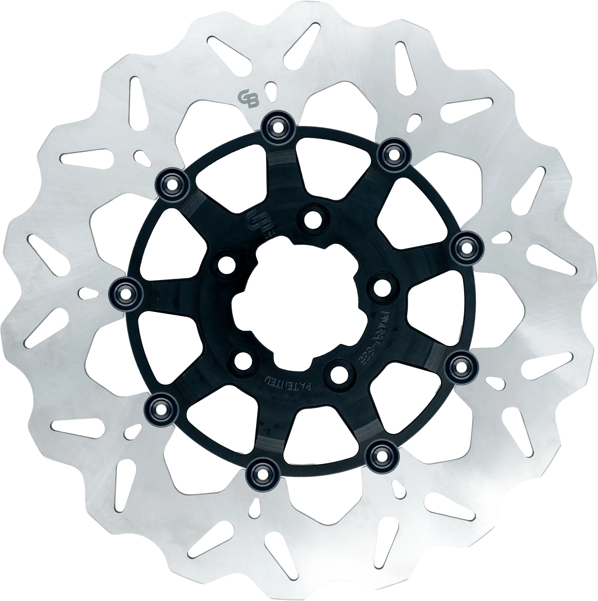 Gbrakes Over Sized Front Brake Rotors Gbdu007 - Black Rotor 12.5 Floating Wave FR