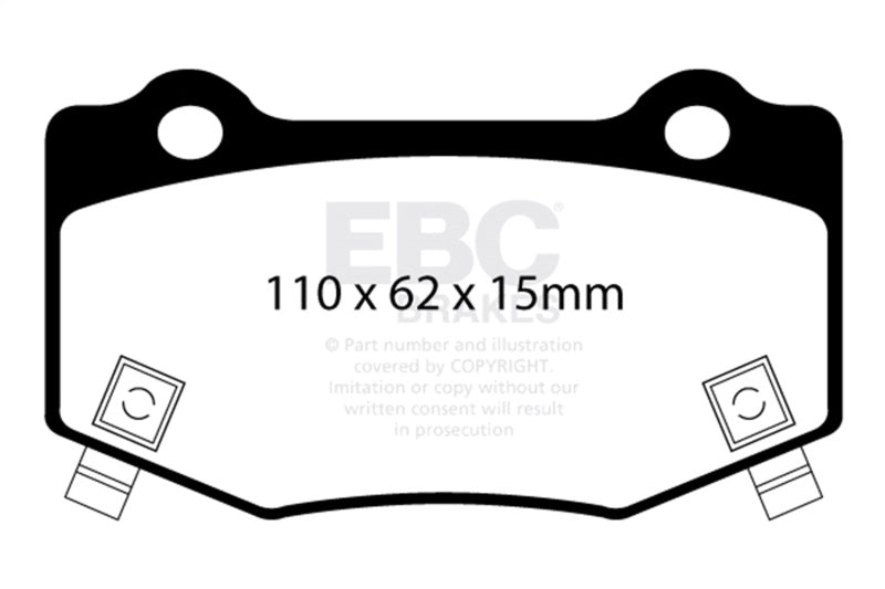 EBC DP83023.15SR11 EBC Racing 15-19 Chevrolet Corvette (C7) Z06 6.2L Supercharged SR-11 Sintered Race Rear Brake Pads