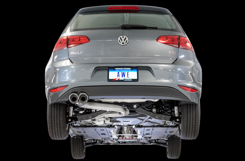 AWE Tuning 3020-23022 AWE Tuning VW MK7 Golf 1.8T Track Edition Exhaust w/Diamond Black Tips (90mm)