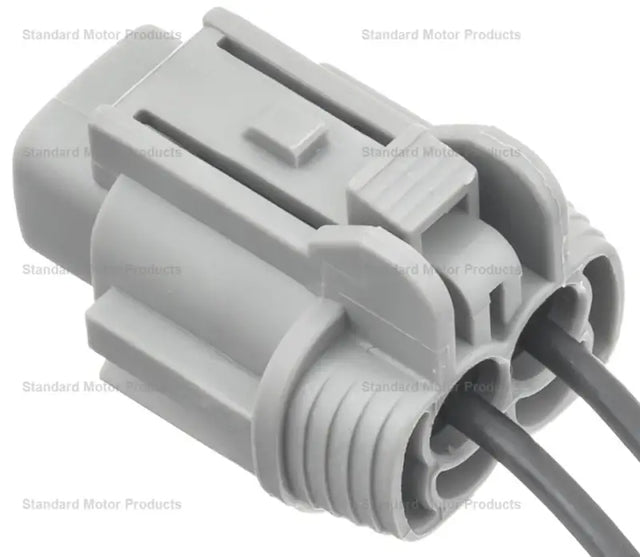 Gray ABS wheel speed sensor connector with two wires, ideal for speed sensor connector replacement