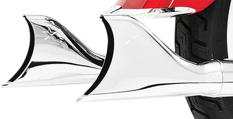 Chrome motorcycle exhaust tip with star emblem for truck parts and RV parts & accessories