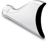 Shiny chrome exhaust tip with flared opening for RV parts & accessories or truck parts