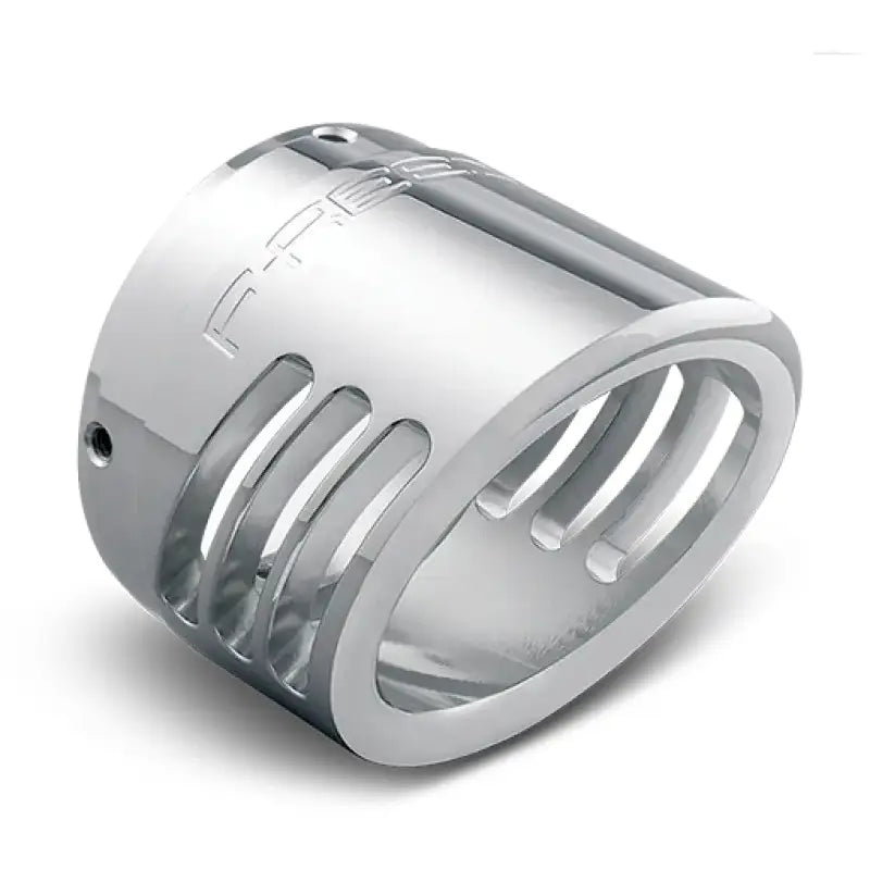 Silver polished metal ring with cut-outs for exhaust tip RV parts & accessories