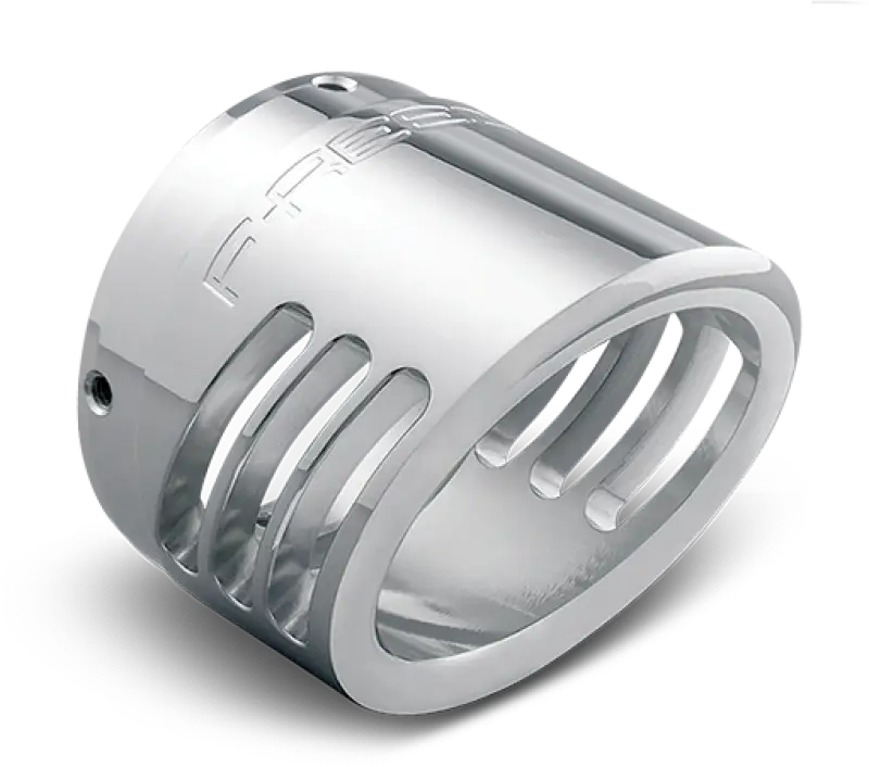 Silver polished metal ring with cut-outs for exhaust tip RV parts & accessories