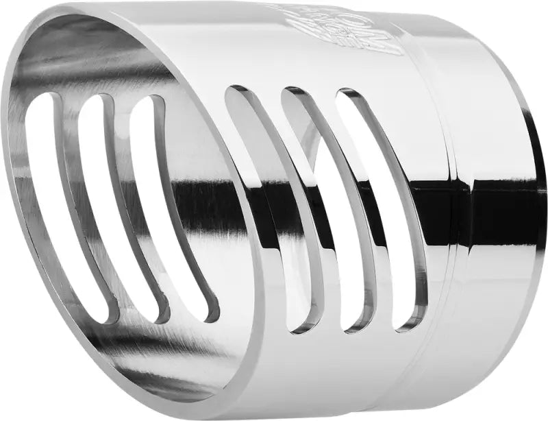 Chrome-plated exhaust tip cover with spiral slots for truck parts & accessories