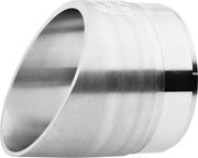 Polished metal angled exhaust tip for trucks and RVs - AC00101 End Cap Chrome Rolled Edge
