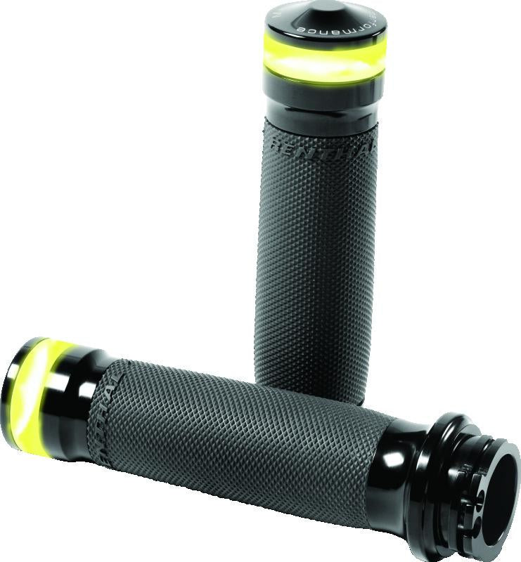Performance Machine 0063-2101M-B Performance Machine Contour Led Handle Grip Set - Black Ano