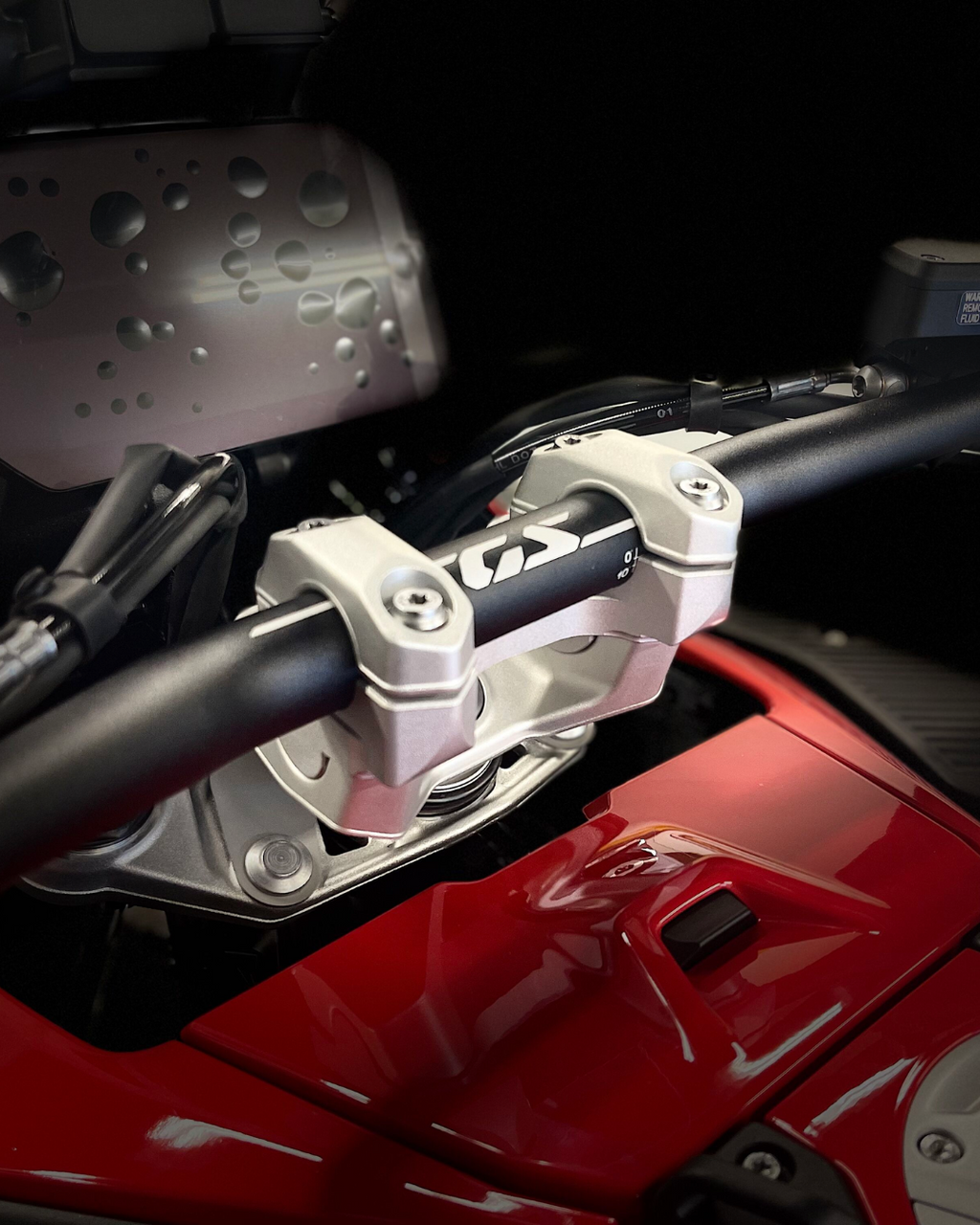 Helibars Risers HR05192 - Silver Handlebar Tour