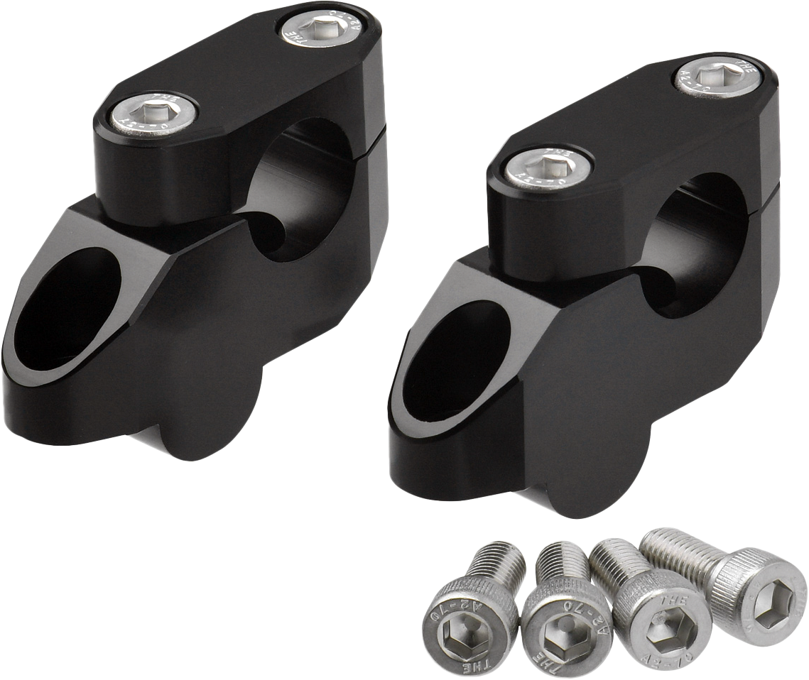 Zeta Handlebar Risers ZE53-05261 - Black Offset Riser Kit 20MM 26MM 22.2MM