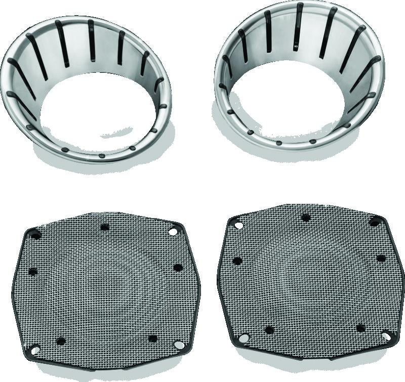 Kuryakyn 7287 Kuryakyn LED Speaker Bezels 96-13 Touring Models Chrome - 7287
