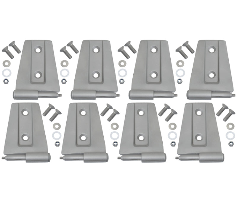 Kentrol 40576 Kentrol 07-18 Jeep Wrangler JK Door Hinge Set 8 Pieces 4 Door Bare Grey