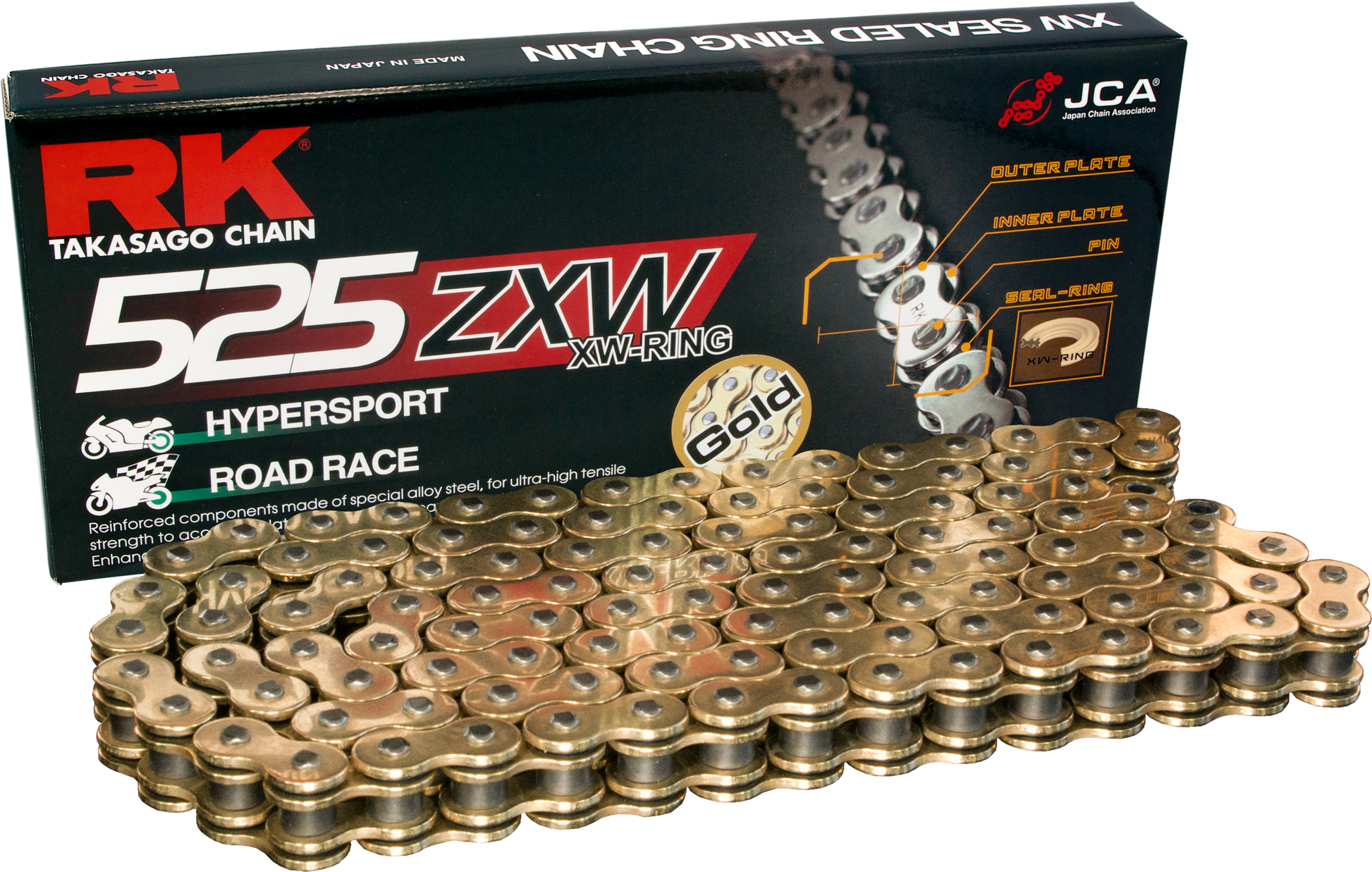 RK Excel 525 ZXW Drive Chain GB520MXZ5-120 - Gold GB520MXZ5 520 120