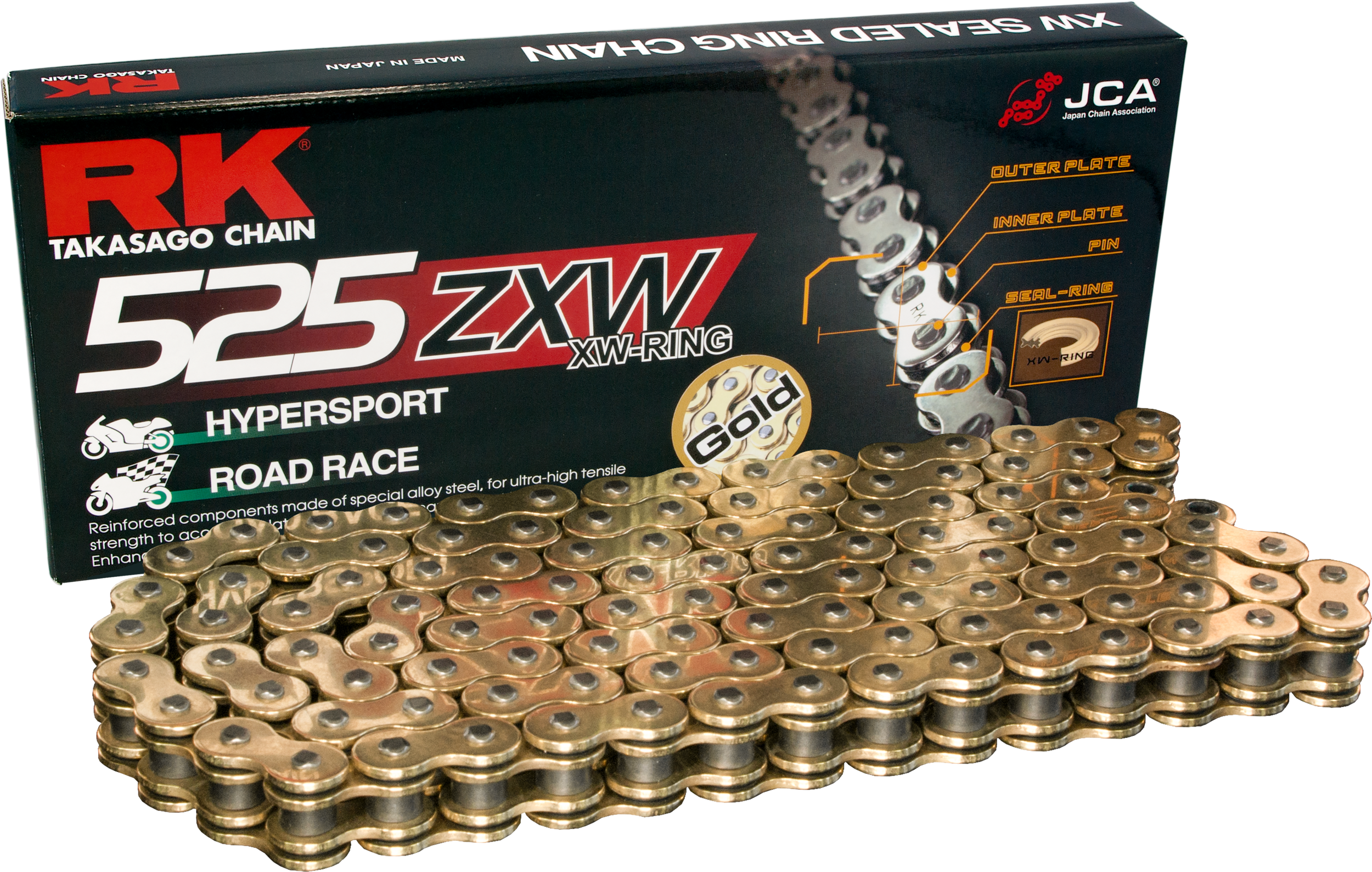 RK Excel 525 ZXW Drive Chain GB520MXZ5-120 - Gold GB520MXZ5 520 120