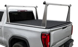 Silver truck rack with black tonneau cover on Access ADARAC Aluminum Pro Series 14+ Chevy GMC 1500