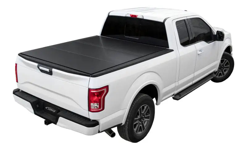 Black Lomax Tri-Fold Cover for 2017-2019 Ford Super Duty F-250/F-350/F-450