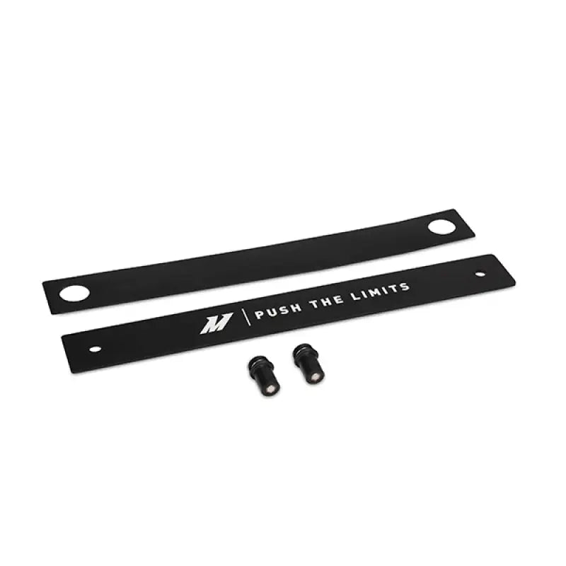 Black metal straps and fasteners for license plate delete and plate delete Styling
