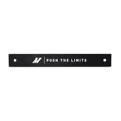 Black metal bar with mounting holes for license plate delete or plate delete upgrade