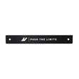 Black metal bar with PUSH THE LIMITS text, perfect for license plate delete accessories