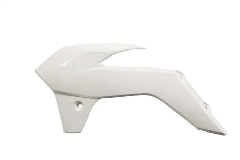 White plastic KTM SX85 radiator shrouds for Acerbis radiator shrouds Flo-Orange style