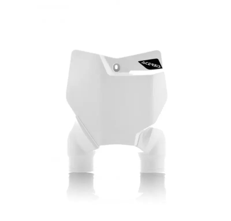 White plastic KTM SX125 front number plate for Acerbis 16-18 bikes in black and white