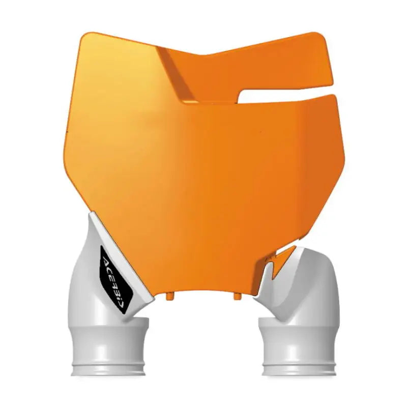 Acerbis 2527425321 Acerbis 16-18 KTM SX125/150/SX-F/XC-F/ 17-18 SX250/XC Raptor Front Number Plate - Orange/White - 2527425321