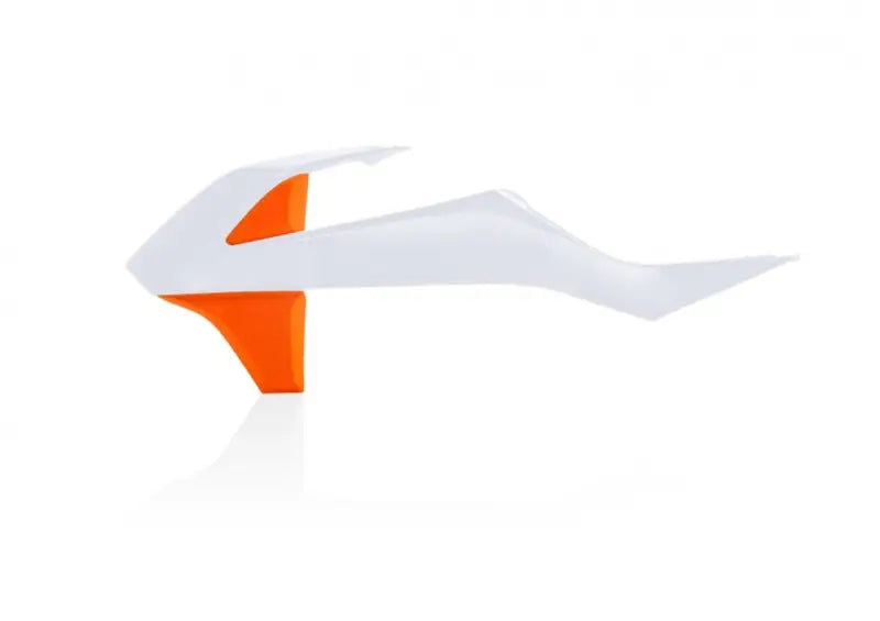 Acerbis 2685966813 Radiator Shroud for KTM in White and Orange - Body