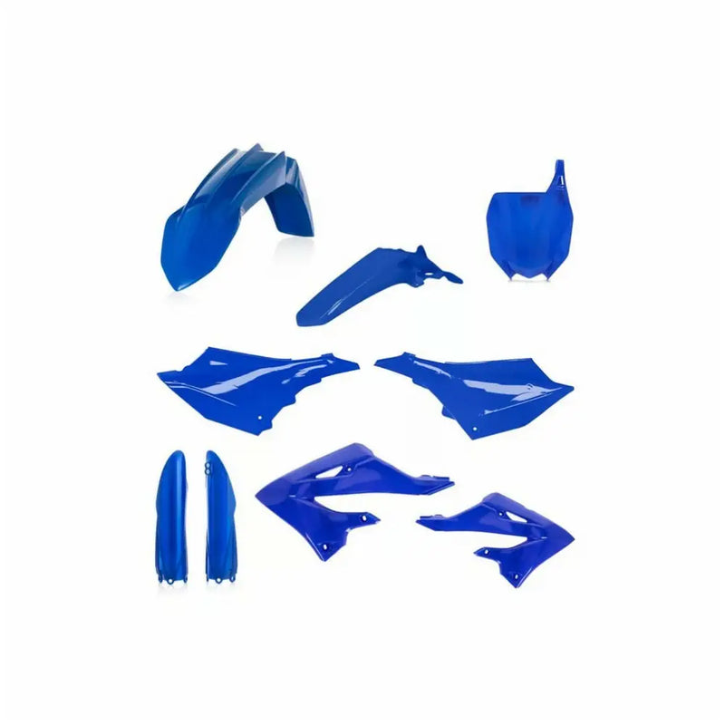 Acerbis Blue Full Plastic Kit for Yamaha (Yam) - Includes Front Fender, Side Panels, and Rear Fender