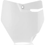 Front Number Plate White