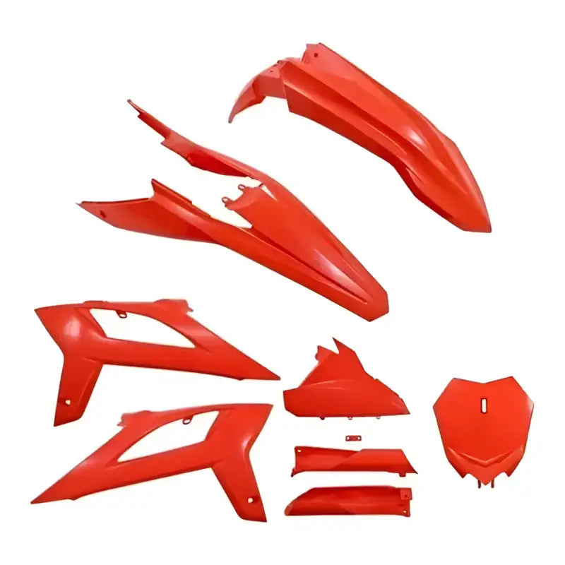 Acerbis Full Plastic Kit Beta Red with Front Fender # Plate Lower Fork Cover Set Radiator Scoops Side Panels and Rear