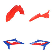 Acerbis Red/Blue Beta Plastic Kit 2979461228 featuring front fender, rear fender, side panels, and radiator scoops.