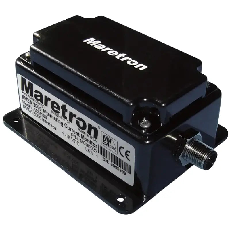 Black Maretron AC Power Monitor NMEA 2000 for accurate power monitoring