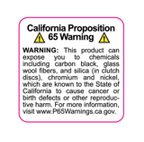 California Proposition 65 warning label on ACT 01-06 BMW M3 E46 race sprung clutch kit