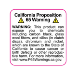 California Proposition 65 warning label on ACT clutch kit for BMW 330i E46 Race setup