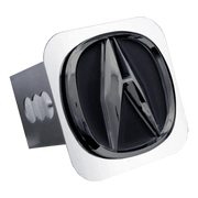 Chrome Acura trailer hitch cover for auto gold and Acura chrome vehicles
