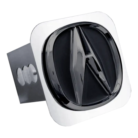 Chrome Acura trailer hitch cover for auto gold and Acura chrome vehicles