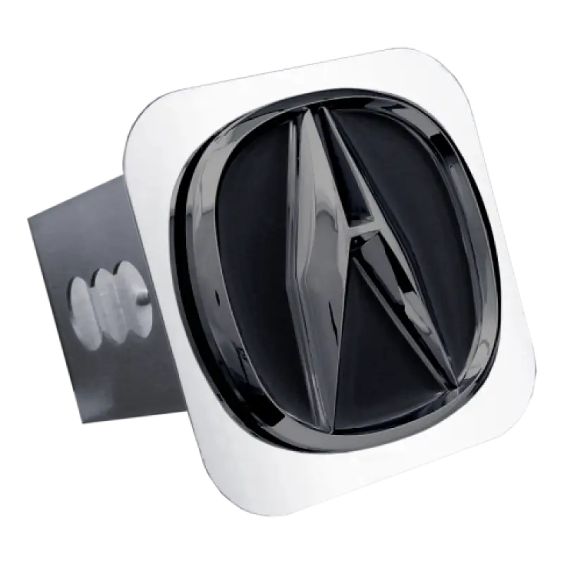 Chrome Acura trailer hitch cover for auto gold Acura showcases sleek Acura chrome details
