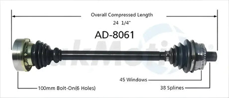 AD-8061 Trakmotive New Cv Axle - Shaft