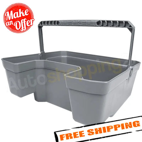 Gray plastic divided drawer bin for AD17-DDRAWERGANIZER Decked Double Drawerganizer